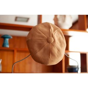 1960s suede beret hat